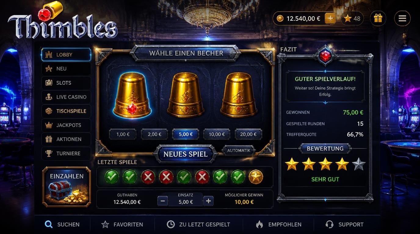 Vor- und Nachteile von Thimbles Casino in einer deutschen Übersicht